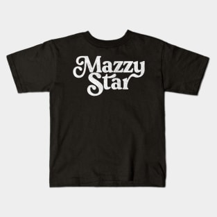 Mazzy Star / Faded Style Retro Typography Design Kids T-Shirt